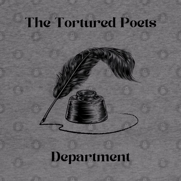 The tortured poets department feather pen design by kuallidesigns